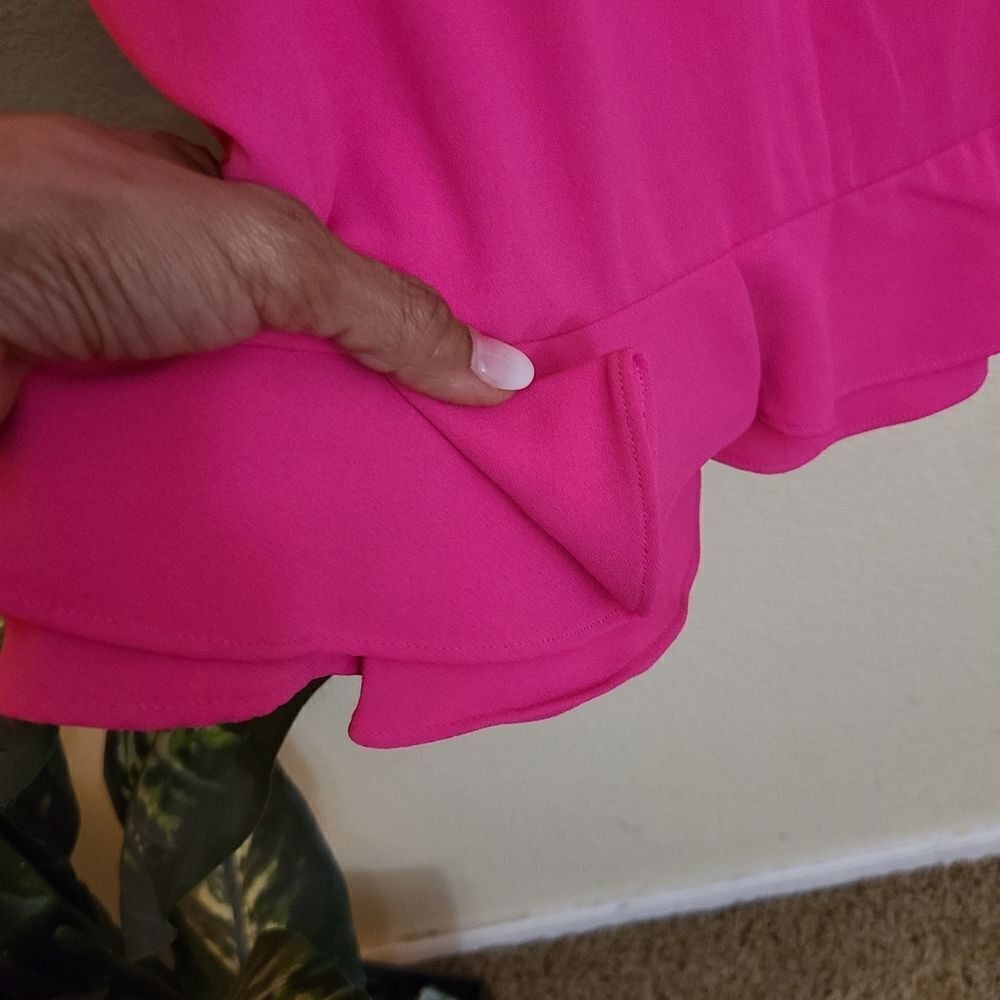 CeCe Pink Ruffle Hem Dress, size 6 - Picture 6 of 14
